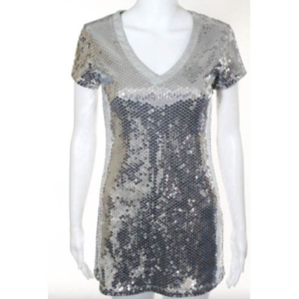 LaRok Sequin V-Neck Dress